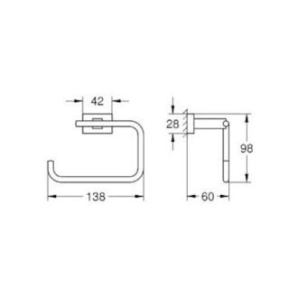 Držiak toaletného papiera Grohe Essentials Cube chróm G40507001