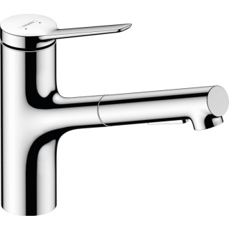 Drezová batéria Hansgrohe Zesis M33 s vyťahovacou sprškou, 2 prúdy chróm 74820000