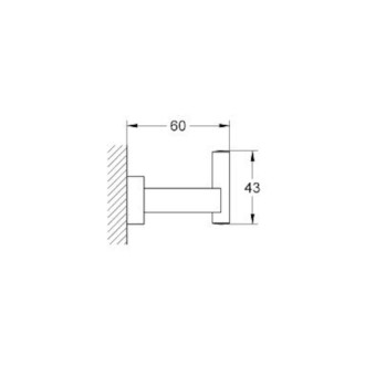 Háčik Grohe Essentials Cube chróm G40511001
