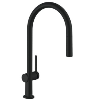 Drezová batéria Hansgrohe Talis s vyťahovacou spŕškou matná čierna 72802670