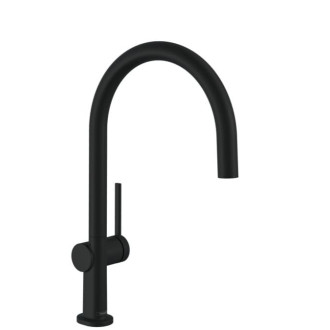 Drezová batéria Hansgrohe Talis s otočným ramienkom matná čierna 72843670