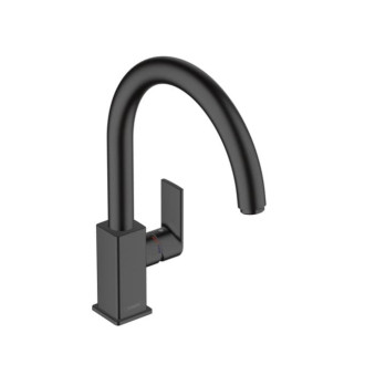 Drezová batéria Hansgrohe Vernis Shape M35 s otočným ramienkom čierny mat 71871670