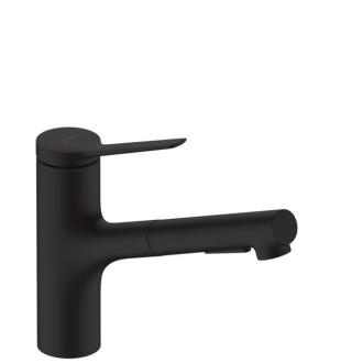 Drezová batéria Hansgrohe Zesis s vyťahovacou sprškou, 2 prúdy čierny mat 74803670