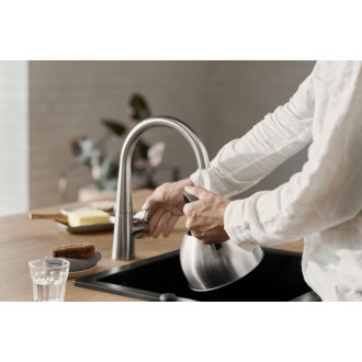 Drezová batéria Hansa Designo s otočným ramienkom brúsená oceľ 5101228380