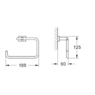 Držiak toaletného papiera Grohe Essentials Cube chróm G40510001