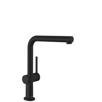 Drezová batéria Hansgrohe Talis s otočným ramienkom matná čierna 72840670