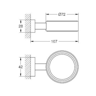 Držiak pohárov Grohe Essentials Cube chróm 40508001