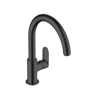 Drezová batéria Hansgrohe Vernis Blend M35 s otočným ramienkom čierny mat 71870670