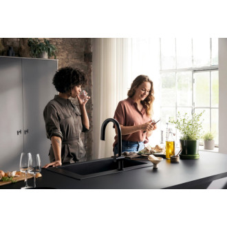 Drezová batéria Hansgrohe Aqittura bez výpuste matná čierna 76800670