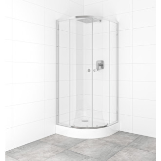 Set sprchovacieho kúta a vaničky, štvrťkruh 80x80 cm Multi Basic SIKOBKMUS80CRT