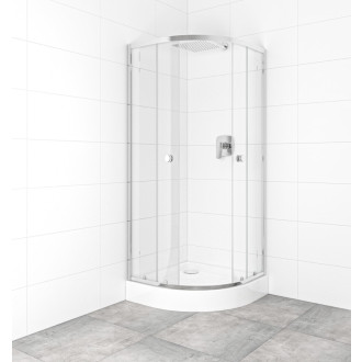 Set sprchovacieho kúta a vaničky, štvrťkruh 80x80 cm Multi Basic SIKOBKMUS80CRT