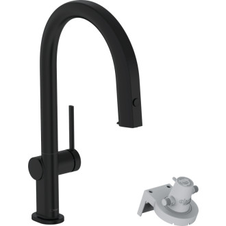 Drezová batéria Hansgrohe Aqittura bez výpuste matná čierna 76803670