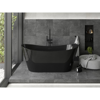 Mexen Montana voľne stojaca vaňa 170 x 80 cm, čierna, čierny prepad - 52011708070-70