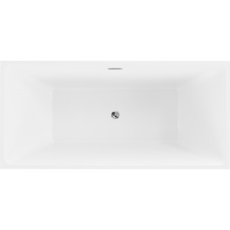 Mexen Nita voľne stojaca vaňa 170 x 80 cm, biela/čierna, prepad chróm - 52091708075-01