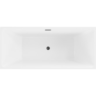 Mexen Masívna vaňa voľne stojaca 170 x 75 cm, biela, čierny prepad - 52121707500-70