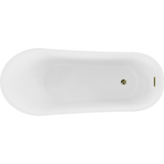 Mexen Alta voľne stojaca vaňa 170 x 75 cm, biela, zlatý prepad - 52141707500-50