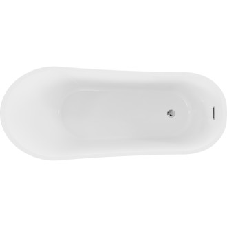 Mexen Alta voľne stojaca vaňa 170 x 75 cm, biela/čierna, prepad chróm - 52141707575-01