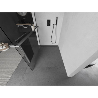 Sprchová stena Mexen Kioto+ s policou Walk-in 75 x 200 cm, transparentná, kov - 800-075-121-95-00