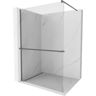 Sprchová stena Mexen Kioto+ s Walk-in policou 80 x 200 cm, transparentná, kov - 800-080-121-95-00