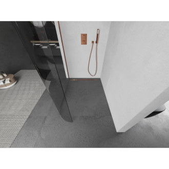 Mexen Kyoto L zaoblená sprchová stena Walk-in 80 x 200 cm, transparentné, ružové zlato - 800-080-103-60-06