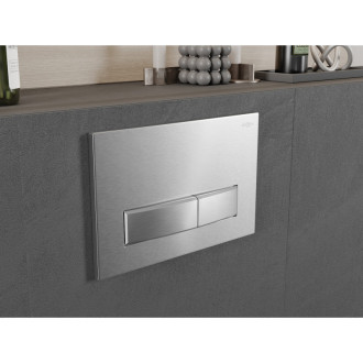 Mexen FENIX 09 Splachovacie tlačidlo, chróm / brúsená oceľ 600991