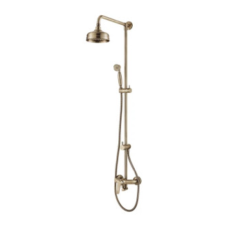 Omnires ART DECO nástenný sprchový systém, kartáčovaný antický bronz AD5144BR
