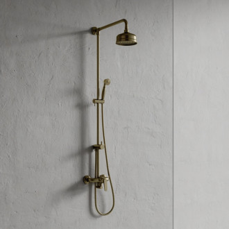 Omnires ART DECO nástenný sprchový systém, kartáčovaný antický bronz AD5144BR