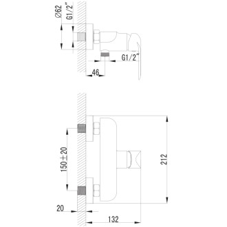 Omnires SACRAMENTO sprchová batéria, chróm lesk SC2340CR