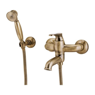 Omnires ART DECO vaňová batéria so sprchovou sadou, kartáčovaný antický bronz AD5131BR