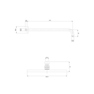 Omnires SLIMLINE hlavová sprcha s ramenom, biely mat WGSET1WM