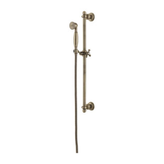 Omnires ART DECO posuvná sprchová sada, kartáčovaný antický bronz ARTDECO-SBR