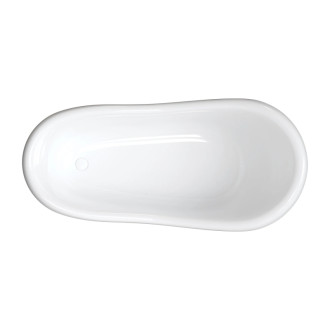 Omnires ATENA COMFORT M+ voľne stojaca vaňa, 175 x 82 cm, biely/čierny lesk ATENA174BCP