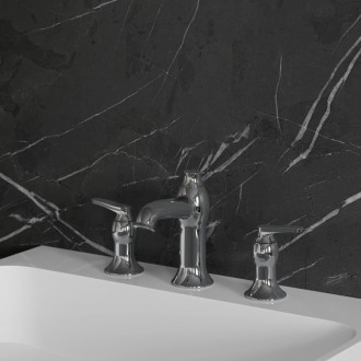 Omnires ART DECO trojotvorová umývadlová batéria, chróm lesk AD5114CR