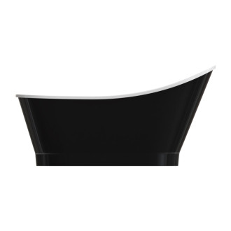 Omnires VENEZIA M+ voľne stojaca vaňa, 160 x 73 cm, biely/čierny lesk VENEZIA159BCP