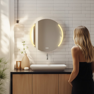 Nimco ZP 16000RVX Okrúhle LED zrkadlo pr. 600 s dvoma dotykovými senzormi