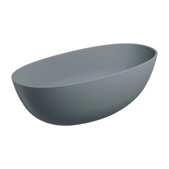 Omnires SHELL M+ voľne stojaca vaňa, 160 x 75 cm, popolová šedá SHELLWWAG