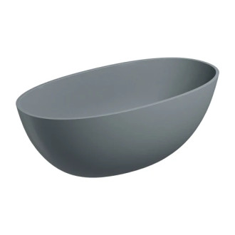 Omnires SHELL M+ voľne stojaca vaňa, 148 x 75 cm, popolová šedá SHELL148WWAG