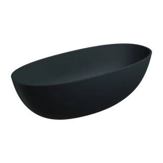 Omnires SHELL M+ voľne stojaca vaňa, 175 x 78 cm, čierna SHELL175WWBLV