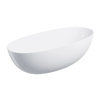 Omnires SHELL M+ voľne stojaca vaňa, 175 x 78 cm, lesklá biela SHELL175WWBP