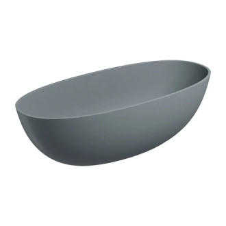 Omnires SHELL M+ voľne stojaca vaňa, 175 x 78 cm, popolová šedá SHELL175WWAG