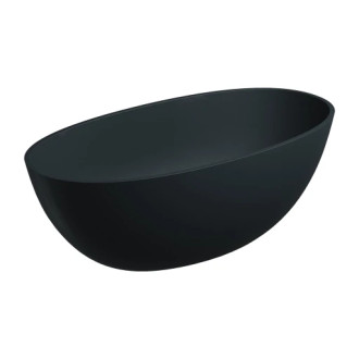 Omnires SHELL M+ voľne stojaca vaňa, 148 x 75 cm, čierna SHELL148WWBLV