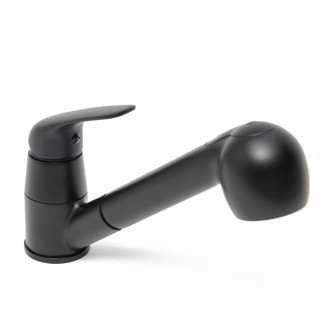 Drezová batéria S-Line Pro s vyťahovacou sprškou, 2 prúdy čierna matná SIKOBSLPRO283C