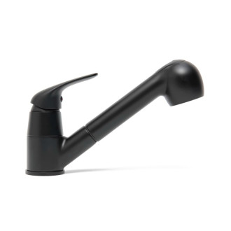 Drezová batéria S-Line Pro s vyťahovacou sprškou, 2 prúdy čierna matná SIKOBSLPRO283C