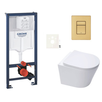Závesný wc set do ľahkých stien / predstenová montáž Swiss Aqua Technologies Infinitio SIKOGRSIN10SCGN0