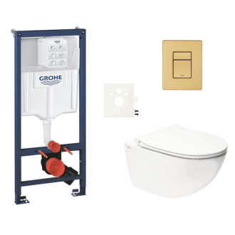 Závesný wc set do ľahkých stien / predstenová montáž Swiss Aqua Technologies Infinitio SIKOGRSIN11SCGN0