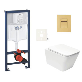 Závesný wc set do ľahkých stien / predstenová montáž Swiss Aqua Technologies Infinitio SIKOGRSIN12SCGN0