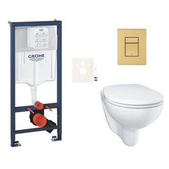 Závesný wc set do ľahkých stien / predstenová montáž Grohe Bau Ceramic SIKOGRSBAUSCGN0