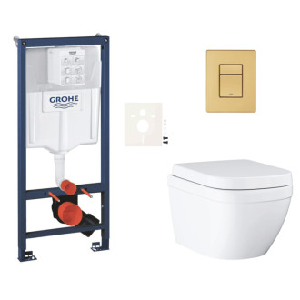 Závesný wc set do ľahkých stien / predstenová montáž Grohe Euro Ceramic SIKOGRSEUSCGN0