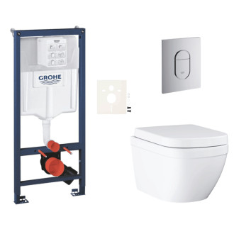 Závesný wc set do ľahkých stien / predstenová montáž Grohe Euro Ceramic SIKOGRSEUA