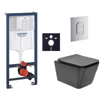 Závesný wc set do ľahkých stien / predstenová montáž Swiss Aqua Technologies Infinitio SIKOGRSIN12BA